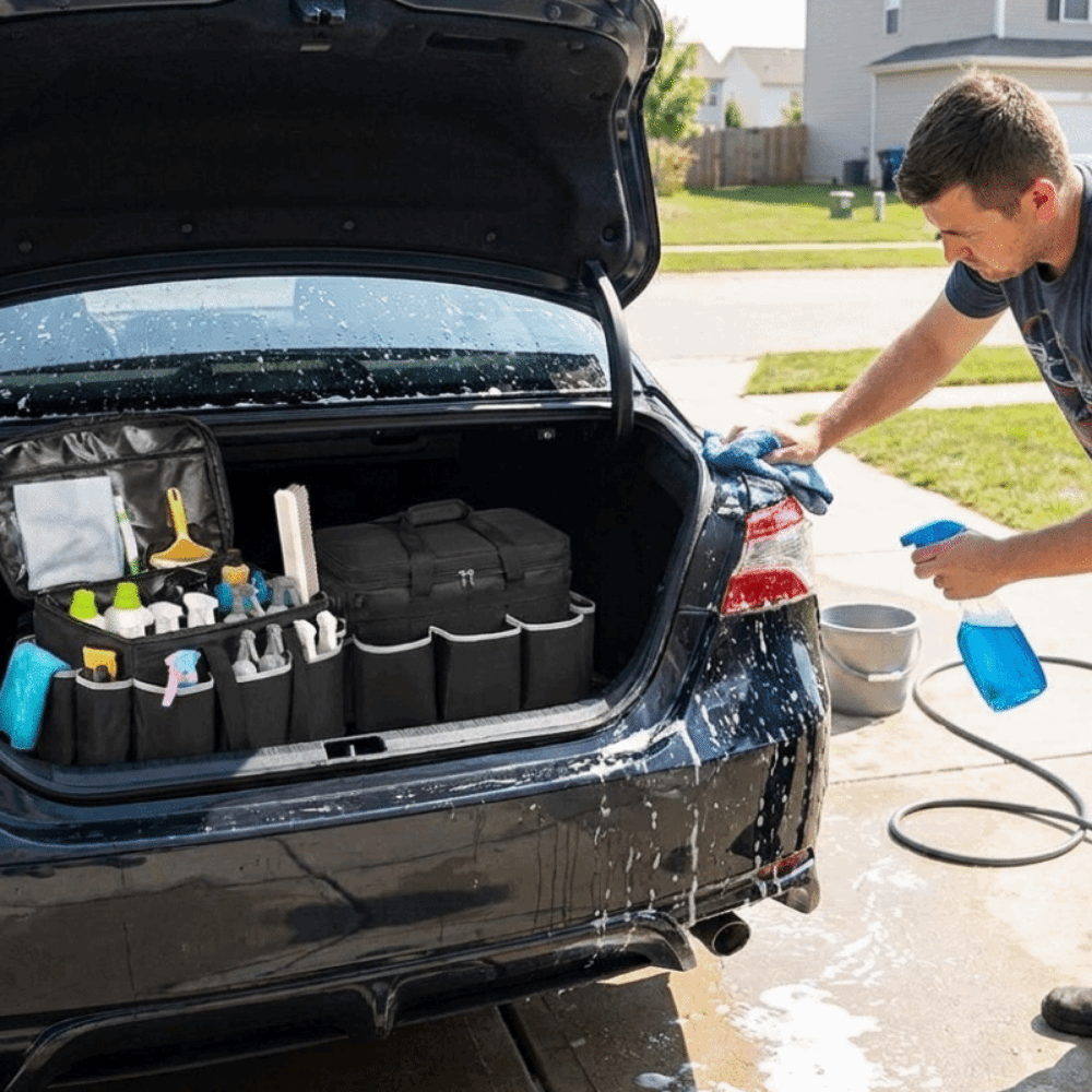 Heavy Equipment Washing - Waterdichte autowas-gereedschapstas Verstelbare schouderriem Grote capaciteit
